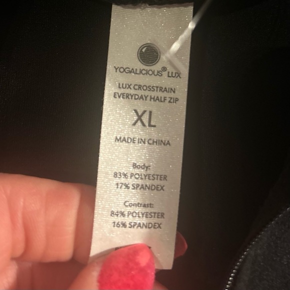 Yogalicious Lux Crosstrain Everyday Half Zip Jacket Black size X Large - Picture 6 of 7